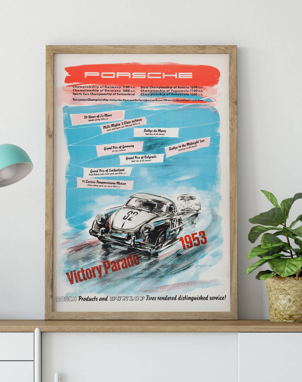 1954 Porsche Victory Poster