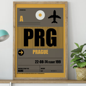 Luggage Tags Prague Poster