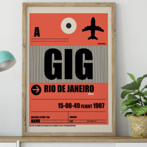 Luggage Tags Rio de Janeiro Poster