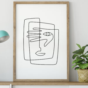 Portrait Abstract Line Art